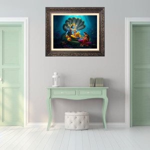 Divine lakhsmi vishnu Big Photo Frame - 24x28 Inches for Home,Temple & Office Decoration