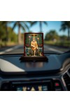 Car Desk/Table Top Lord Saibaba Wooden Photo Stand 3x4 Inches, Compact & Stylish Spiritual Display For Car, Home & Office (Pack Of 1) (F14322)