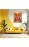 Goddess Durga Golden Designer Photo Frame | 10x14 Inch Religious Wall Hanging Frame For Home & Office Decoration | Hindu Deity Goddess Durga Spiritual Gift Item