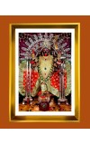 Mata Bhavatarini Golden Photo Frame - 10x14 Inches | Elegant Wooden Frame For Home, Office & Temple Decoration | Spiritual Wall & Table Decor And Gift Item (F9492)