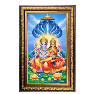 Lord Ganesha And Lakshmi Digital Golden Balck Color Photo Frame | Hindu Religious Wall Decor | 10x16 Inches - Inspirational Wall Art For Office, Home Decor - Ideal Spiritual Gift (F16808) Lord Ganesha And Lakshmi Digital Golden Balck Color Photo Frame | Hindu Religious Wall Decor | 10x16 Inches - Inspirational Wall Art For Office, Home Decor - Ideal Spiritual Gift (F16808)