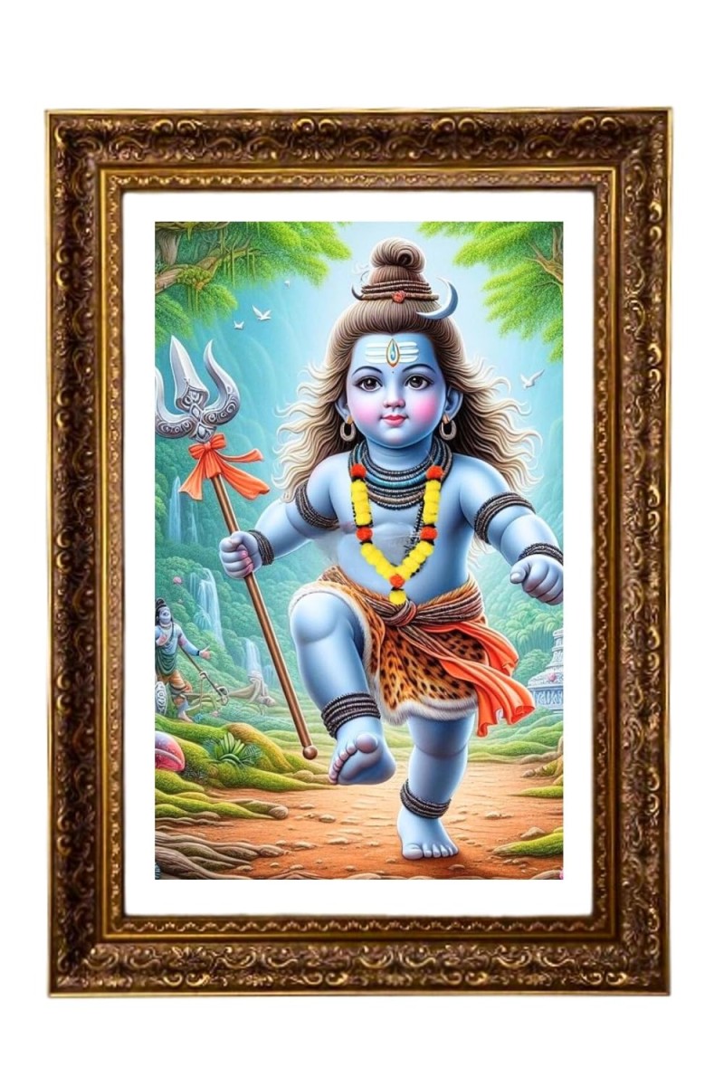 Littole Mahadev Big Photo Frame - 20x28 Inches For Home,Temple & Office Decoration (F11260)