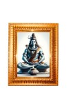 Goddess Gayathri Devi Golden Designer Photo Frame | 12x16 Inch Religious Wall Hanging Frame For Home, Office Decoration and Spiritual Gift Item (M5)