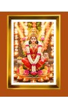 Mata Lakhsmi Golden Photo Frame - 18x22 Inches | Elegant Wooden Frame For Home, Office & Temple Decoration | Spiritual Wall & Table Decor And Gift Item (F9733)