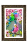 Budgerigars Big Photo Frame - 20x28 Inches For Home,Temple & Office Decoration (F10686)