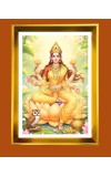 Mata Lakhsmi Golden Photo Frame - 16x20 Inches | Elegant Wooden Frame For Home, Office & Temple Decoration | Spiritual Wall & Table Decor And Gift Item (F9709)