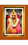 Golden Photo Frame - 10x14 Inches | Elegant Wooden Frame For Home, Office & Temple Decoration | Spiritual Wall & Table Decor and Gift Item