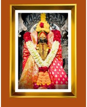 Golden Photo Frame - 10x14 Inches | Elegant Wooden Frame For Home, Office & Temple Decoration | Spiritual Wall & Table Decor and Gift Item