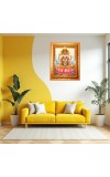 Lord Vishwakarma Golden Designer Photo Frame | 10x14 Inch Religious Wall Hanging Frame For Home, Office Decoration and Spiritual Gift Item (M5)