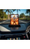 Car Desk/Table Top Lord Rama And Hanuman Wooden Photo Stand 3x4 Inches, Compact & Stylish Spiritual Display For Car, Home & Office (Pack Of 1) (F14307)