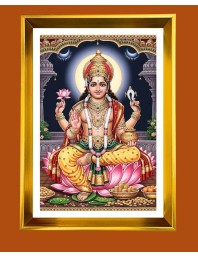 Ashta Vasus Golden Photo Frame - 12x16 Inches | Elegant Wooden Frame For Home, Office & Temple Decoration | Spiritual Wall & Table Decor And Gift Item (F9548)