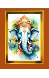 Golden Photo Frame - 10x14 Inches | Elegant Wooden Frame For Home, Office & Temple Decoration | Spiritual Wall & Table Decor and Gift Item
