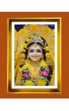 Divine Radha Rani Golden Photo Frame - 10x14 Inches | Elegant Wooden Frame For Home, Office & Temple Decoration | Spiritual Wall & Table Decor and Gift Item