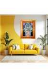 Brahma Vishnu Shiva Ram Sri Krishna Golden Designer Photo Frame | 14x18 Inch Religious Wall Hanging Frame For Home & Office Decoration | Hindu Deity Spiritual Gift Item