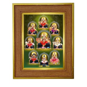 Goddess Nava Durga Photo Frame 12x16 Inches-Brown Wooden Frame For Home, Office & Temple Decoration And Gifting (F6287) Goddess Nava Durga Photo Frame 12x16 Inches-Brown Wooden Frame For Home, Office & Temple Decoration And Gifting (F6287)