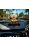 Car Desk/Table Top Lord Daattatreya Wooden Photo Stand 3x4 Inches, Compact & Stylish Spiritual Display For Car, Home & Office (Pack Of 1) (F14253)