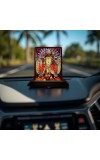 Car Desk/Table Top Goddess Maa Kali Wooden Photo Stand 3x4 Inches, Compact & Stylish Spiritual Display For Car, Home & Office (Pack Of 1) (F14176)