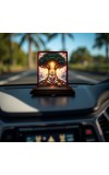 Car Desk/Table Top Lord Hanuman Wooden Photo Stand 3x4 Inches, Compact & Stylish Spiritual Display For Car, Home & Office (Pack Of 1) (F14345)