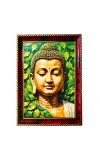 Lord Buddha Photo Frame For Wall & Table | 7x9 Inch Golden Cherry Finish | Decorative Lord Buddha Photo Frame For Home, Office & Pooja Room (F11388)