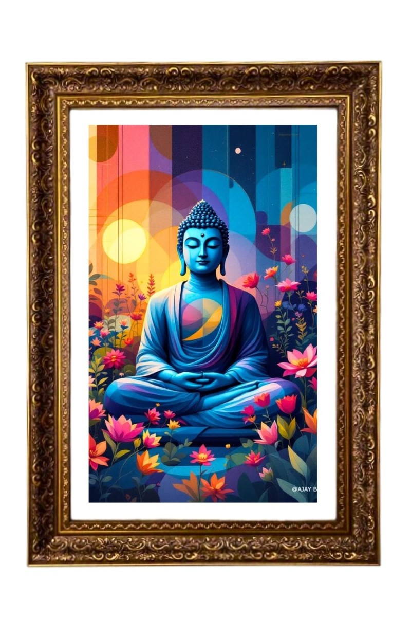 Vertical16X24 Inches Frame Big Photo Frame - 20x28 Inches For Home,Temple & Office Decoration (F11127)