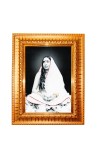 Sri Sarada Devi Golden Designer Photo Frame | 10x14 Inch Religious Wall Hanging Frame For Home & Office Decoration | Hindu Deity Sri Sarada Devi Spiritual Gift Item