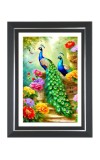Peacock Photo Wall & Table Frame | 10x14 Inch Black Designer | Perfect For Gifting & Home Decor (F9579)