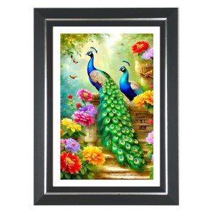 Peacock Photo Wall & Table Frame | 10x14 Inch Black Designer | Perfect For Gifting & Home Decor (F9579) Peacock Photo Wall & Table Frame | 10x14 Inch Black Designer | Perfect For Gifting & Home Decor (F9579)