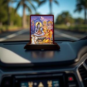 Car Desk/Table Top Lord Shiva Wooden Photo Stand 3x4 Inches, Compact & Stylish Spiritual Display For Car, Home & Office (Pack Of 1) (F14247) Car Desk/Table Top Lord Shiva Wooden Photo Stand 3x4 Inches, Compact & Stylish Spiritual Display For Car, Home & Office (Pack Of 1) (F14247)