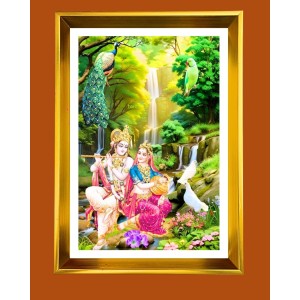 Golden Photo Frame - 10x14 Inches | Elegant Wooden Frame For Home, Office & Temple Decoration | Spiritual Wall & Table Decor and Gift Item Golden Photo Frame - 10x14 Inches | Elegant Wooden Frame For Home, Office & Temple Decoration | Spiritual Wall & Table Decor and Gift Item