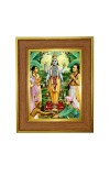 Sri Sathya Narayana Swami Photo Frame 14x18 Inches-Brown Wooden Frame For Home, Office & Temple Decoration And Gifting (F6236)