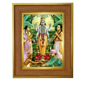 Sri Sathya Narayana Swami Photo Frame 14x18 Inches-Brown Wooden Frame For Home, Office & Temple Decoration And Gifting (F6236) Sri Sathya Narayana Swami Photo Frame 14x18 Inches-Brown Wooden Frame For Home, Office & Temple Decoration And Gifting (F6236)