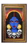 Maa Kali Digital Golden Balck Color Photo Frame | Hindu Religious Wall Decor | 10x16 Inches - Inspirational Wall Art For Office, Home Decor - Ideal Spiritual Gift (F16710)