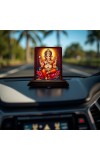 Car Desk/Table Top Lord Ganesha Wooden Photo Stand 3x4 Inches, Compact & Stylish Spiritual Display For Car, Home & Office (Pack Of 1) (F14156)