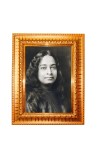 Paramahansa Yogananda Golden Designer Photo Frame | 10x14 Inch Religious Wall Hanging Frame For Home & Office Decoration | Hindu Deity Paramahansa Yogananda Spiritual Gift Item