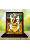 Car Desk/Table Top Lord Jagannath Wooden Photo Stand 3x4 Inches, Compact & Stylish Spiritual Display For Car, Home & Office (Pack Of 1) (F14447)