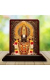 Car Desk/Table Top Lord Balaji Wooden Photo Stand â€“ 3x4 Inches, Compact & Stylish Spiritual Display For Car, Home & Office (Pack Of 1) (F15156)