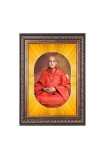 Swami Avdheshanand Giri Spiritual Guru Digital Photo In Designer Frame, Size 8x12 Inch | Hindu Religious Picture For Home Temple, Office & Gift | Wall Art & Pooja Decor (F10471)