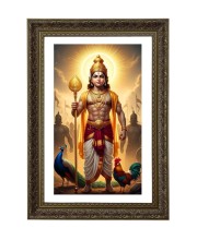 Lord Murugan Big Photo Frame - 20x28 Inches For Home,Temple & Office Decoration (F11019)