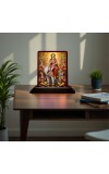 Car Desk/Table Top Maa Durga Wooden Photo Stand â€“ 3x4 Inches, Compact & Stylish Spiritual Display For Car, Home & Office (Pack Of 1) (F15060)