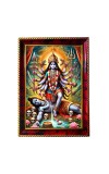 Goddess Kali Photo Frame For Wall & Table | 7x9 Inch Golden Cherry Finish | Decorative Goddess Kali Photo Frame For Home, Office & Pooja Room (F11349)