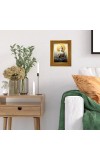 Lord Buddha Photo Frame 10x14 Inches-Brown Wooden Frame For Home, Office & Temple Decoration And Gifting (F6305)