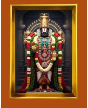 Golden Photo Frame - 10x14 Inches | Elegant Wooden Frame For Home, Office & Temple Decoration | Spiritual Wall & Table Decor and Gift Item