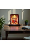 Car Desk/Table Top Lord Hanuman Wooden Photo Stand 3x4 Inches, Compact & Stylish Spiritual Display For Car, Home & Office (Pack Of 1) (F15186)