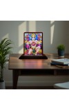 Car Desk/Table Top Lord Hanuman Wooden Photo Stand 3x4 Inches, Compact & Stylish Spiritual Display For Car, Home & Office (Pack Of 1) (F14135)
