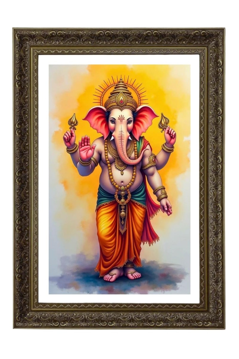 Vertical16X24 Inches Frame Big Photo Frame - 20x28 Inches For Home,Temple & Office Decoration (F11121)