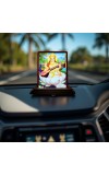 Car Desk/Table Top Goddess Saraswathi Wooden Photo Stand 3x4 Inches, Compact & Stylish Spiritual Display For Car, Home & Office (Pack Of 1) (F14137)