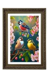 European Robin Big Photo Frame - 20x28 Inches For Home,Temple & Office Decoration (F10698)