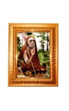Chandrashekharendra Saraswati Golden Designer Photo Frame | 10x14 Inch Religious Wall Hanging Frame For Home & Office Decoration | Hindu Deity Spiritual Gift Item