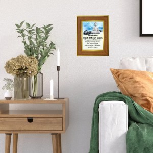 Buddha Photo Frame 12x16 Inches-Brown Wooden Frame For Home, Office & Temple Decoration And Gifting (F6312)