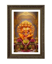 Lord Panchamukhi Hanuman Big Photo Frame - 20x28 Inches For Home,Temple & Office Decoration (F10721)